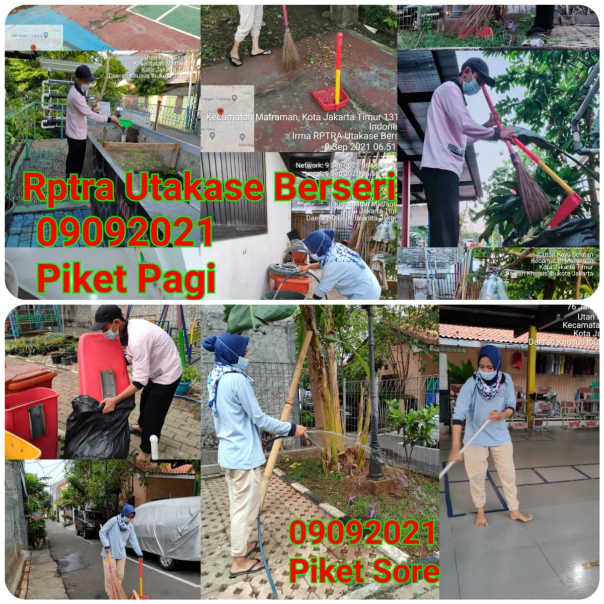 Piket Monitoring Pengelola RPTRA Utakase Berseri